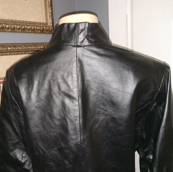 JESSICA LONDON OPEN LEATHER JACKET SZ 16 - Picture 7 of 10